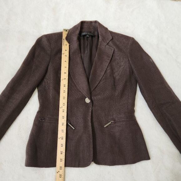 Anne Klein Brown Jacket Size 0 - Picture 7 of 12